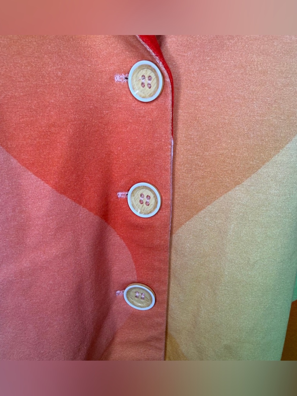 Tamara Malas Yasmine Shirt Dress Size 14/16 Rainbow Energy Button Up Pockets - Picture 8 of 10